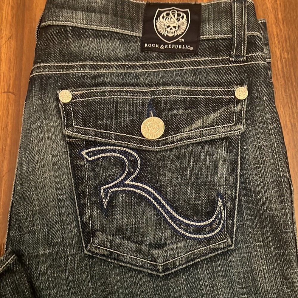 NEW - Limited Rock & Republic Dark Long Bell Bottoms